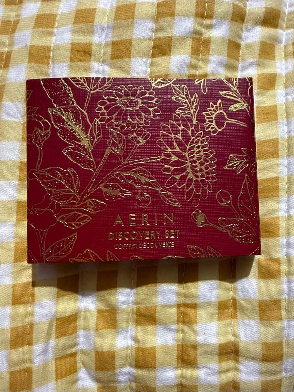 New AERIN  Red and Gold Botanical Perfumes Discovery Set of 5 enticing scents